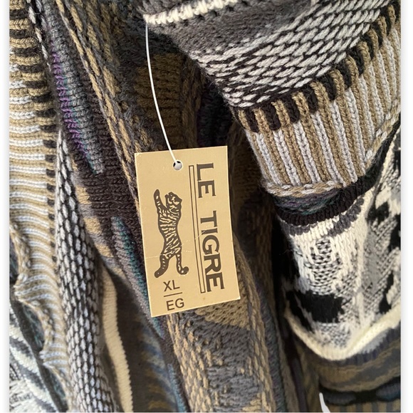 Vintage 80's 90's Le Tigre Coogie Style Sweater Mens Size XL - NEW - Picture 6 of 10